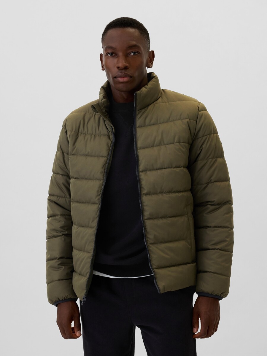Campera Light Weight Puffer Hombre - Olive Night 