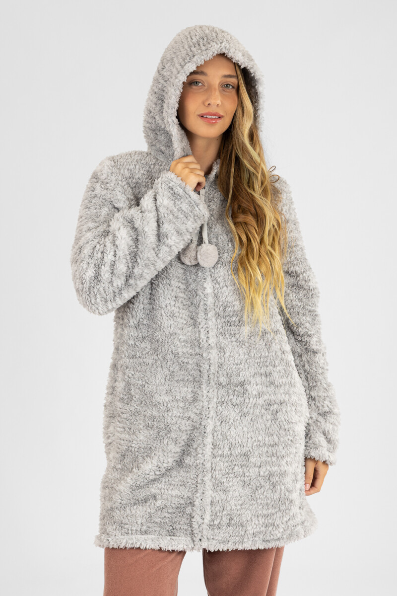 Bata pom melange Gris