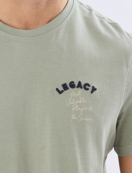 REMERA ESTAMPADA DE ALGODÓN Pistacho