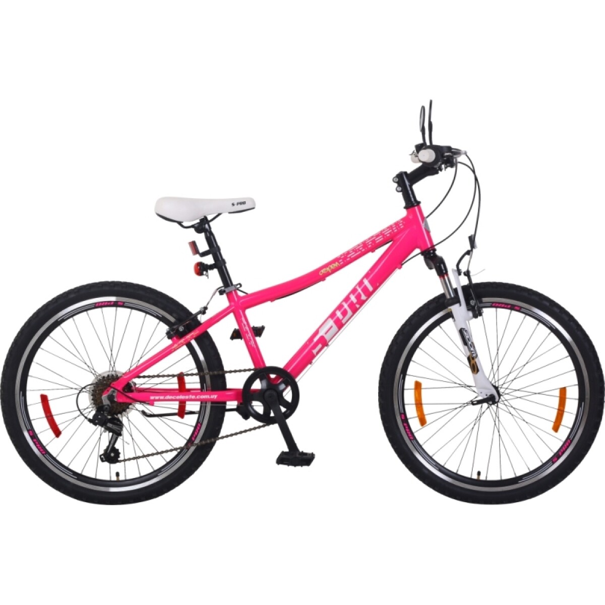 Bicicleta S-pro Mtb Aspen R.24 Niña Aluminio C/suspencion - Fucsia. 