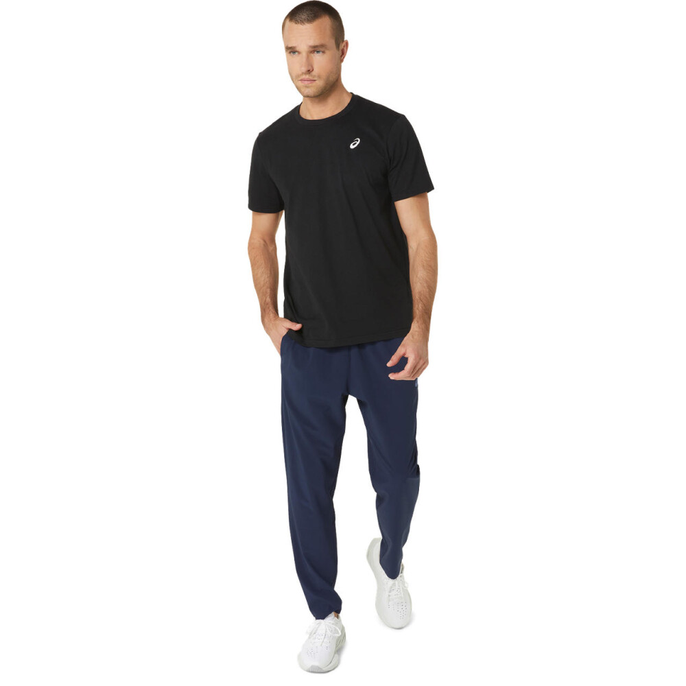 Polo Training Asics Spiral Embroidery Tee Hombre Performance Black