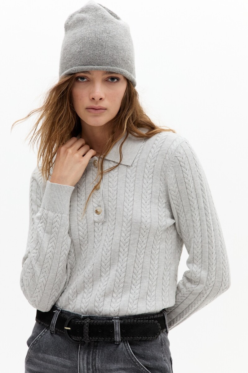 Chaleco Otto en Blend de Lana - Gris Melange 