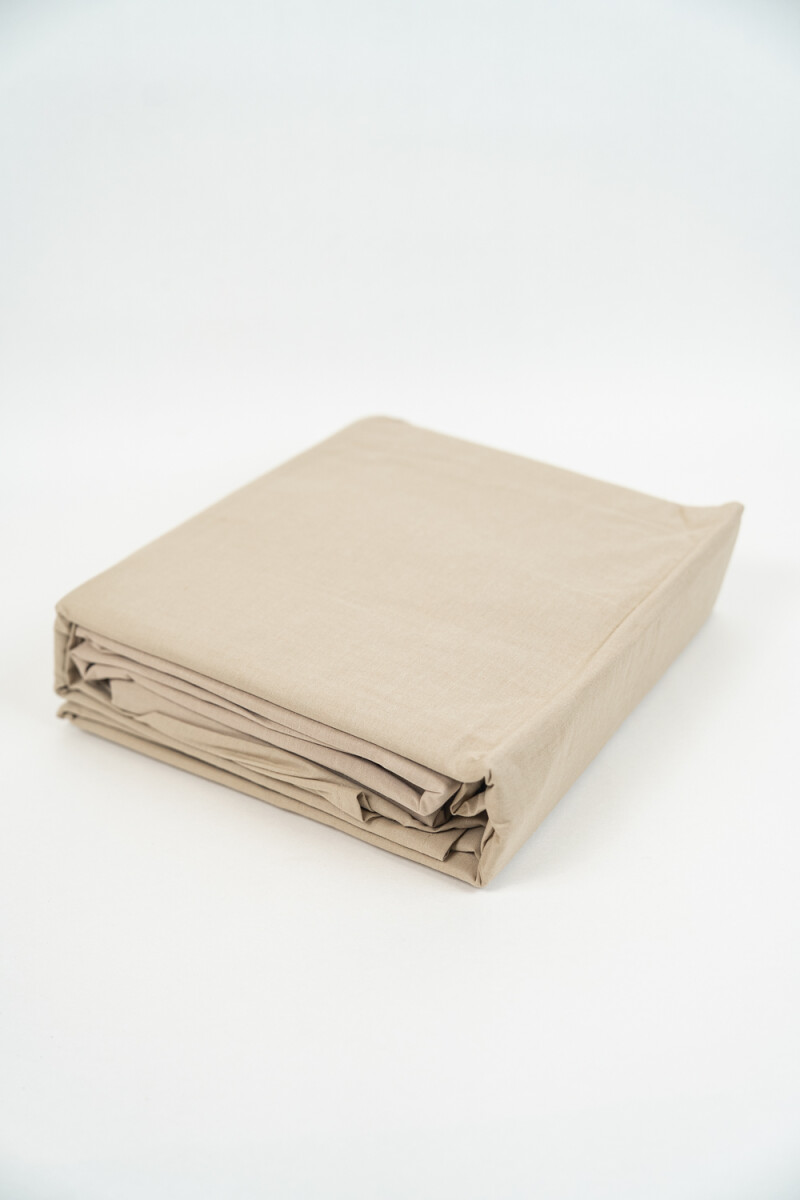 Sábanas 2 Plazas Queen 144 Hilos Liso - Taupe / Mink / Vison 