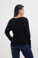 Sweater con cierre frontal NEGRO