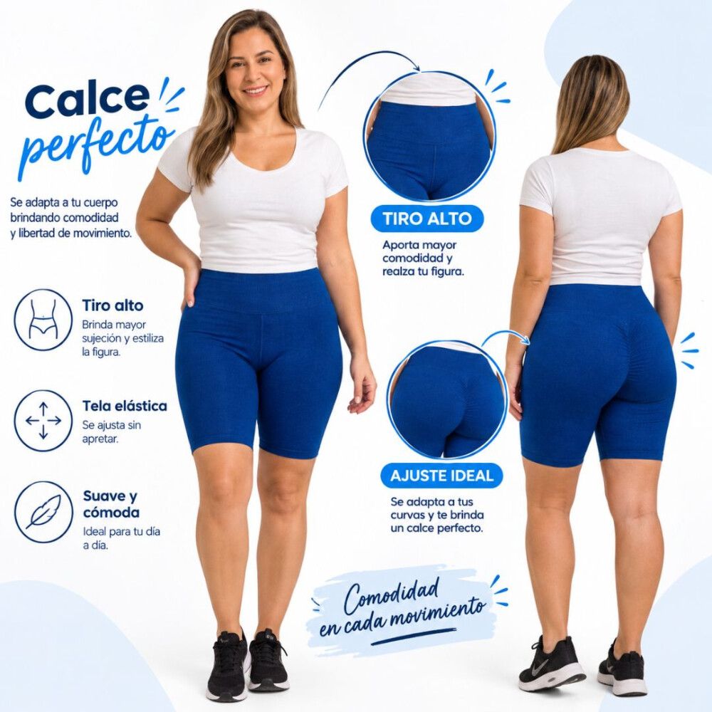 Calza Tiro Alto Biker Push-up. Biker talle S