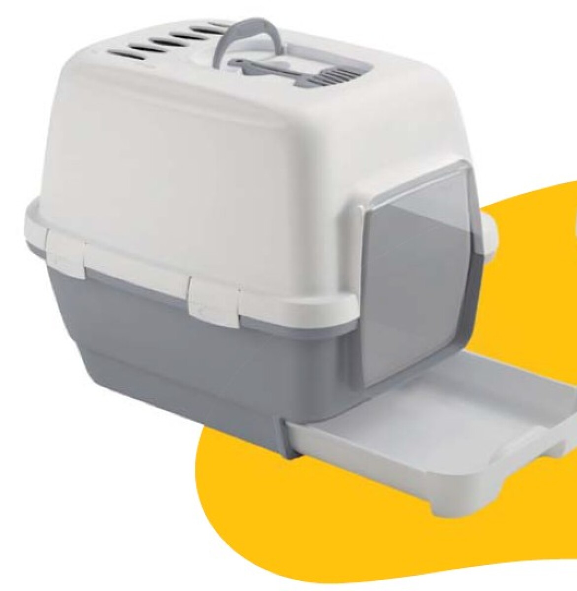 BANDEJA SANITARIA CATHY CLEVER&SMART STONE GREY/BLANCO 