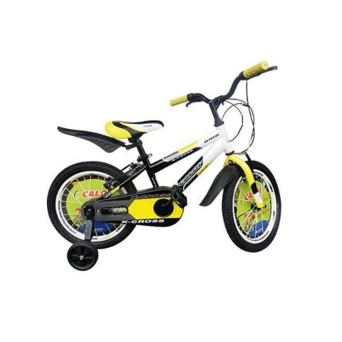 Bicicleta Caloi X-Cross Aro 12" Amarillo con negro