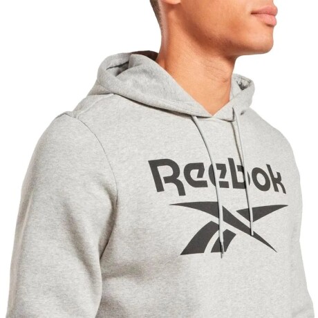 Canguro Reebok Hombre Identity Fleece Stacked Logo Pullover Hoodie Gris S/C