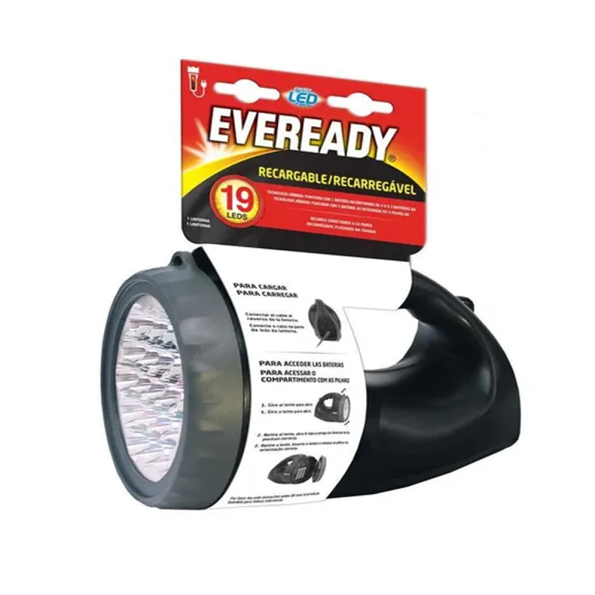 LINTERNA RECARGABLE FAROL HIBRIDA 3AA EVEREADY 