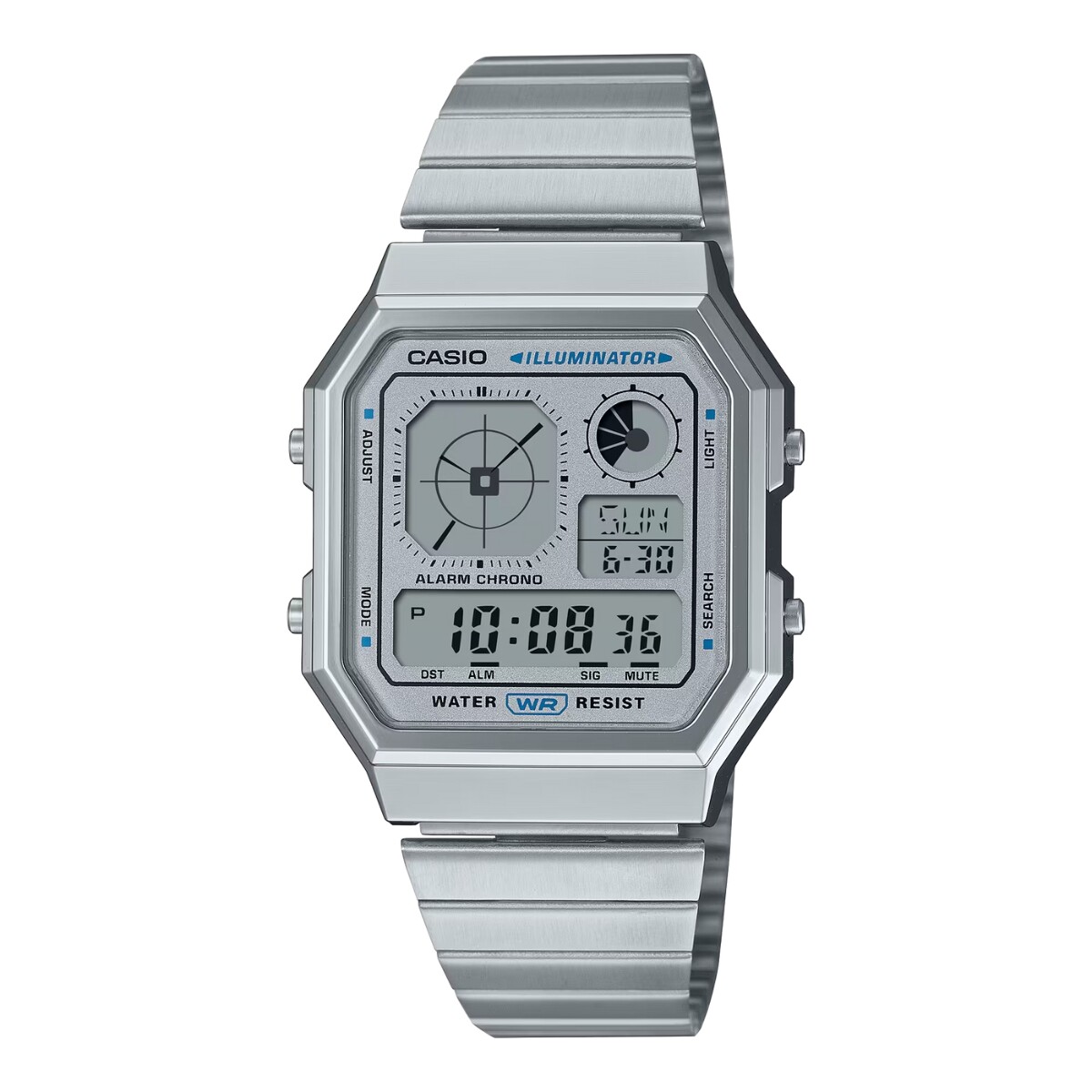 Reloj CASIO RETRO A130WE-7ADF en Acero Plateado Esfera 40mm 