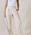 Pantalon Pinzado Lino Beige