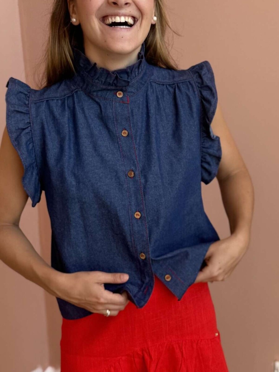 Blusa Cereza Denim - Azul 