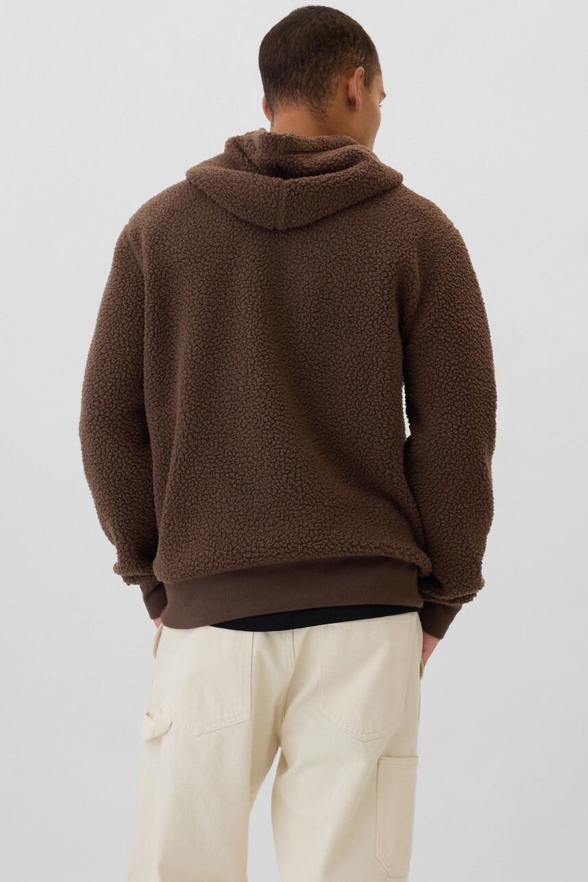 Canguro Logo Gap Sherpa Hombre Woodsy Brown