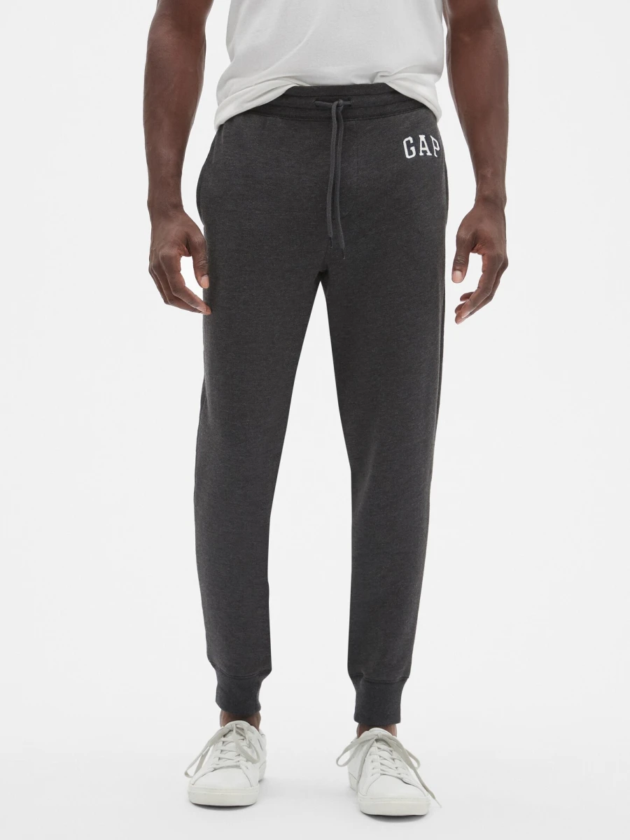 Pantalon Deportivo Con Felpa Logo Gap Hombre - Charcoal Grey 