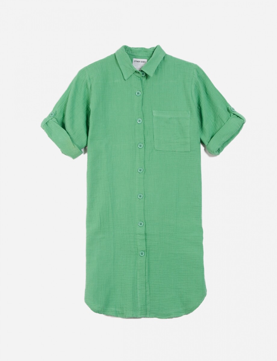 Camisa mangas 3/4 - Verde oliva 