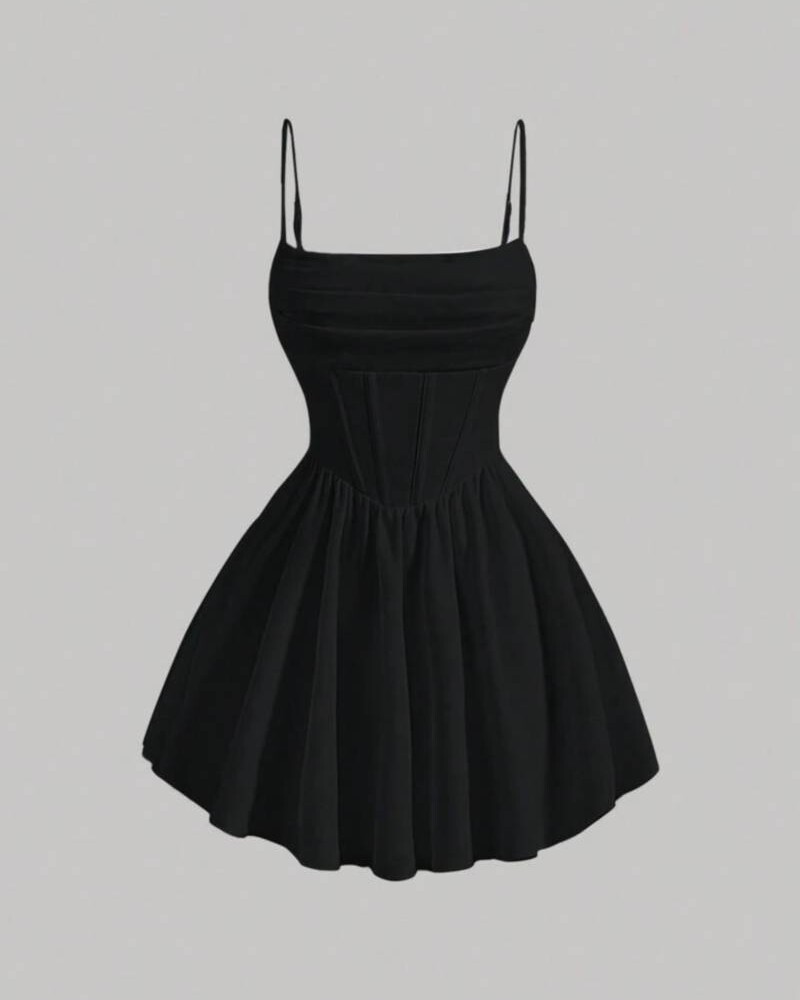 VESTIDO CORSET Negro