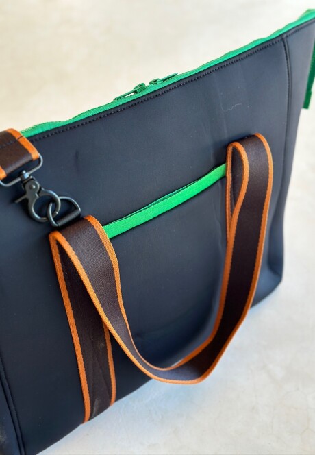 Bolso Zipper Black & green