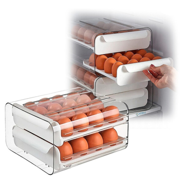 Huevera Organizador Para Almacenar Huevos Apilables Huevera Organizador Para Almacenar Huevos Apilables
