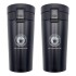Pack X2 Vaso Taza Térmico Botella 380ml Abre Facil Cafe Te Color Variante Negro