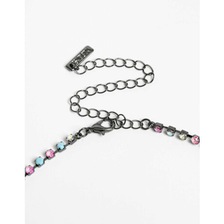 Collares Cortos Strass Combinacion Multicolor