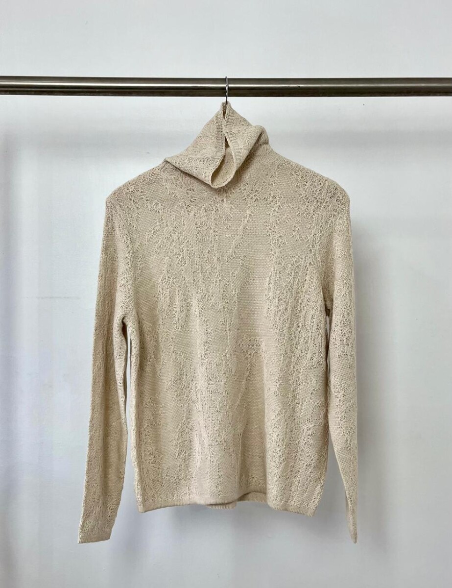 POLERA TRAMADA - BEIGE 