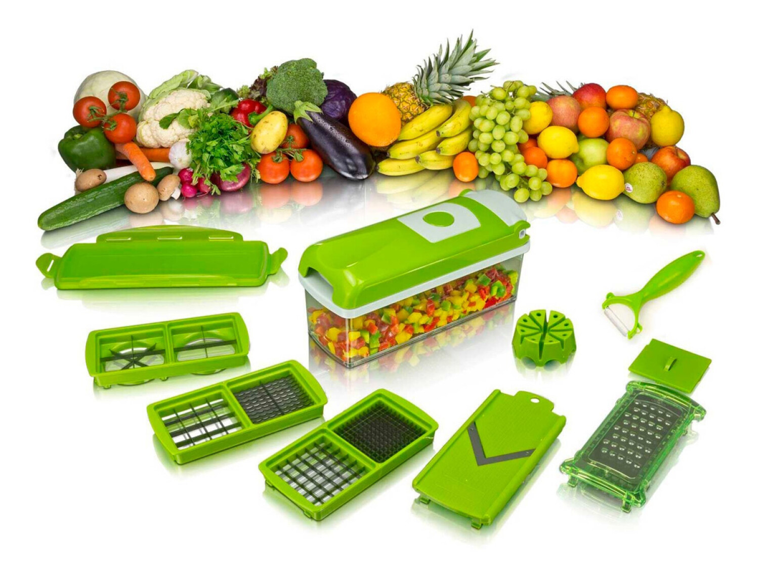 Picador De Verduras, Picador De Alimentos Multifuncional 13 En 1 Picador De  C