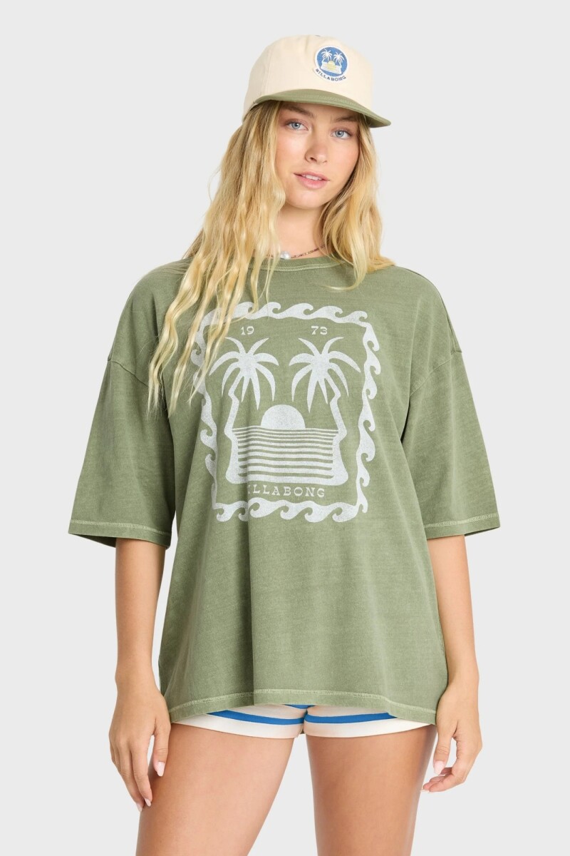 REMERA WAVE STAMP SS TEE M-militar