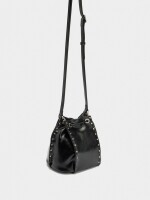 Bolso Bombonera Con Tachuelas negro