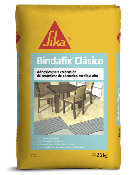 Adhesivo para cerámica Sika BindaFix Clásico Bolsa 25kg Adhesivo para cerámica Sika BindaFix Clásico Bolsa 25kg