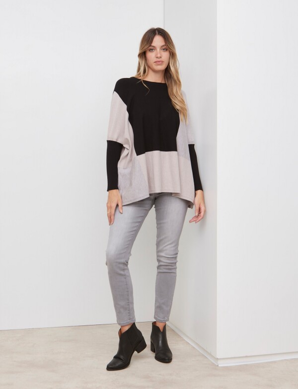 Buzo Oversized NEGRO/MULTI