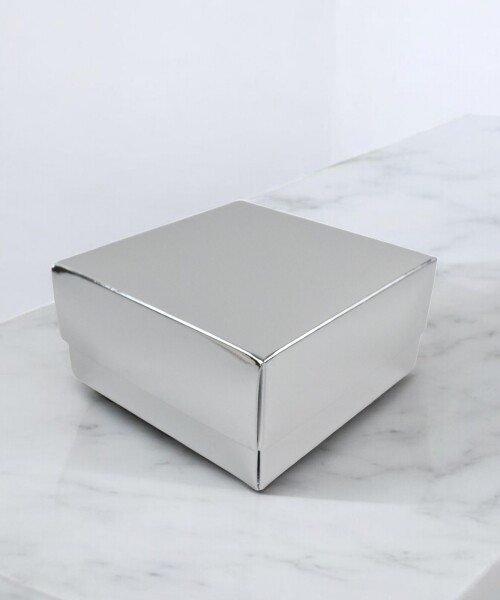 Caja laminada 04 - 12x12x6 cm PLATA