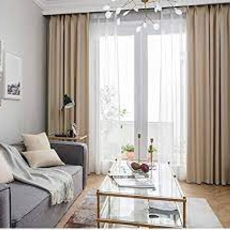 Cortina Convencional en Black Out Texturado Beige Cortina Convencional en Black Out Texturado Beige