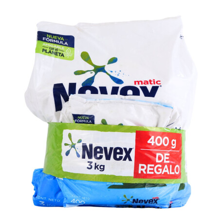 DETERGENTE EN POLVO NEVEX MATIC 3 KG + OBSEQUIO NEVEX MATIC 400G DETERGENTE EN POLVO NEVEX MATIC 3 KG + OBSEQUIO NEVEX MATIC 400G