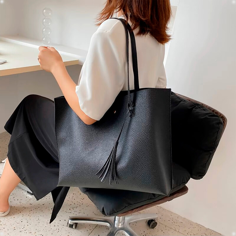 Bolso Cartera de Hombro Negro