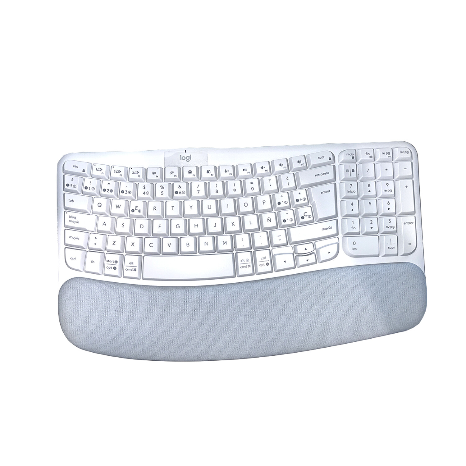 Teclado inalámbrico Logitech 920-012279 Wave Keys Ergo Blanc