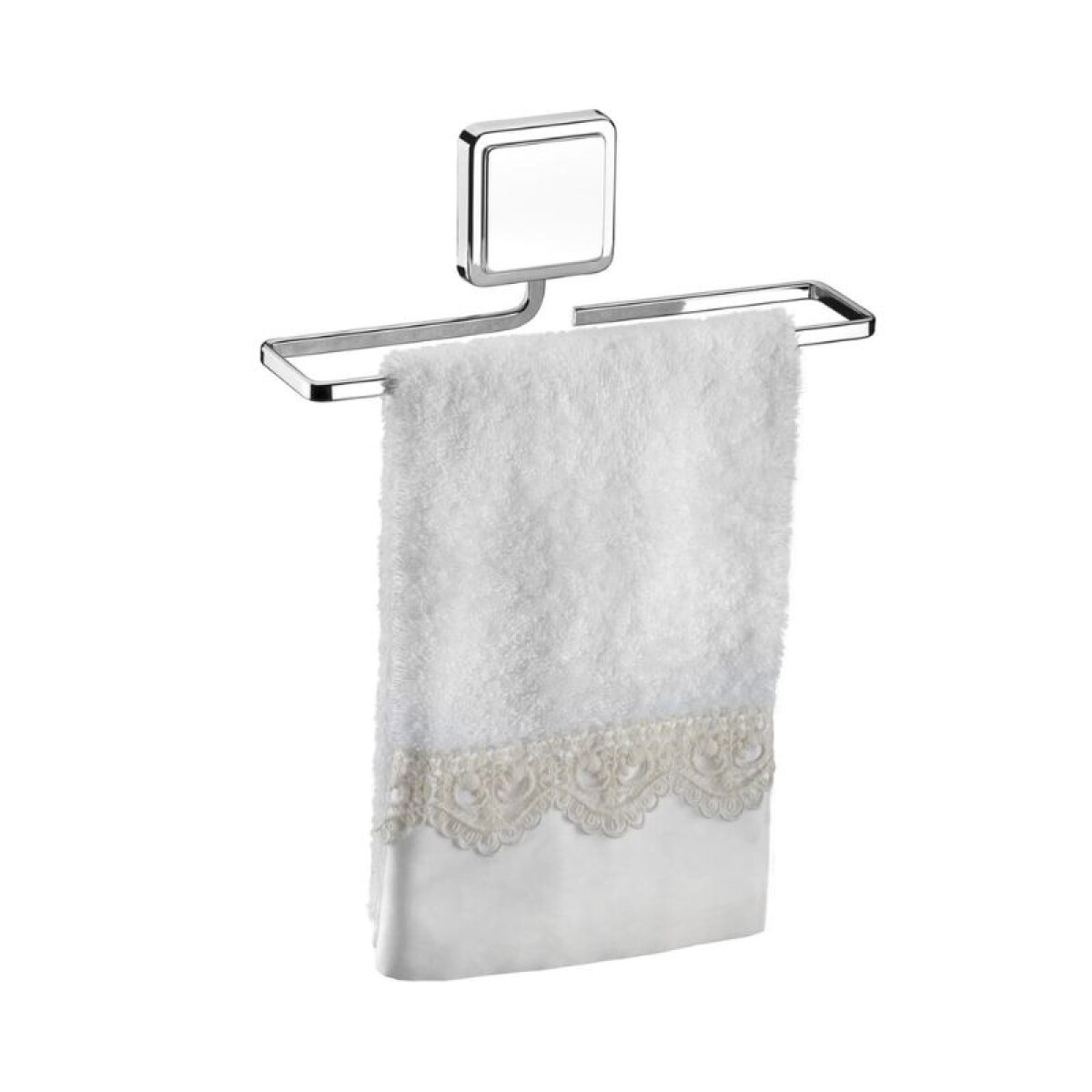TOALLERO CON ADHESIVO 25 CM - CROMADO 