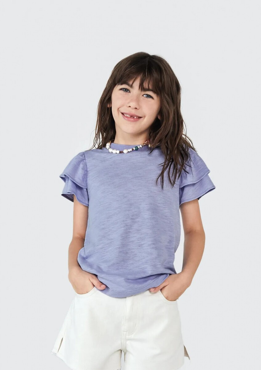 BLUSA INFANTIL CON VOLADOS - VIOLETA 