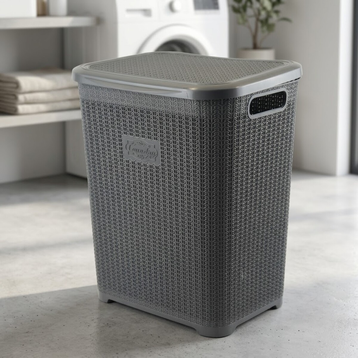 Canasto organizador para ropa 45lts - GRIS 