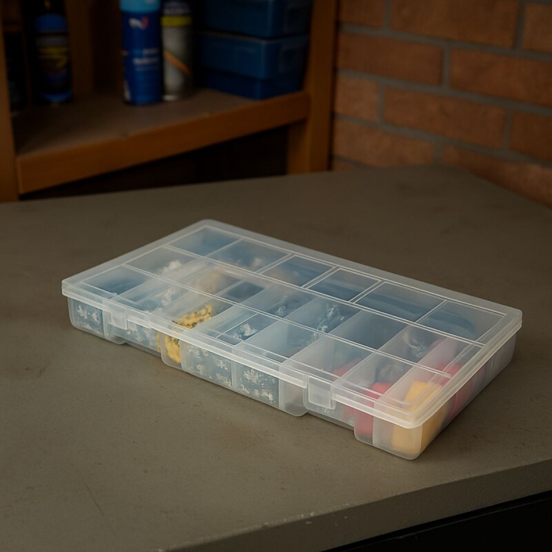 Organizador con divisiones TRANSPARENTE