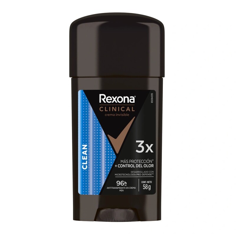 Desodorante Crema Rexona Clinical Men Clean 58 Grs. Desodorante Crema Rexona Clinical Men Clean 58 Grs.