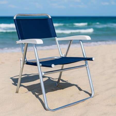 SILLA ALTA DE PLAYA MOR MASTER ALUMINIO AZUL SILLA ALTA DE PLAYA MOR MASTER ALUMINIO AZUL