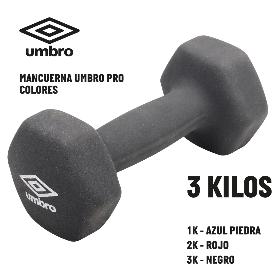 Mancuerna Umbro Dumbbell 3 kg Negro