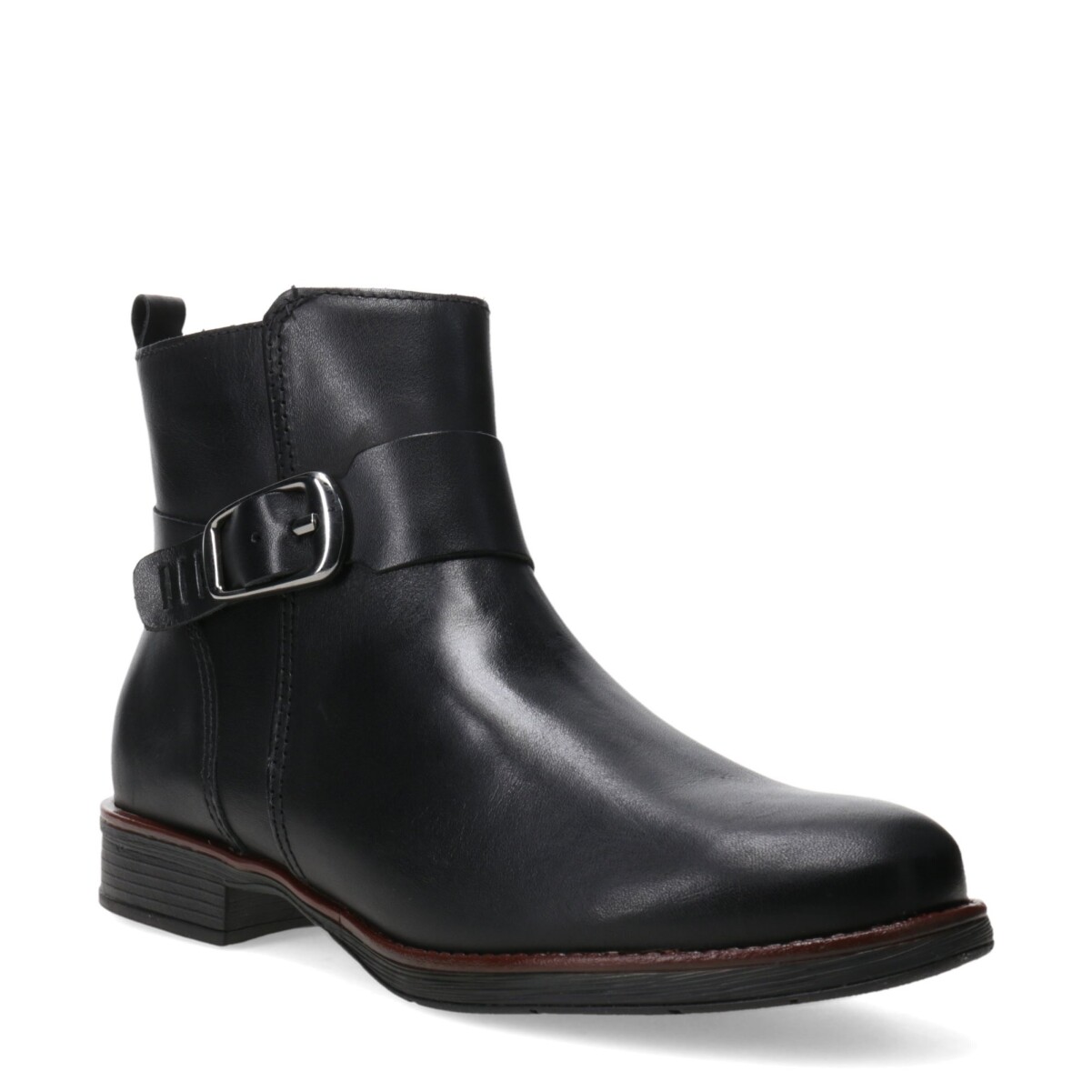 Botas de Mujer Bottero Caña Baja de Cuero - Negro 