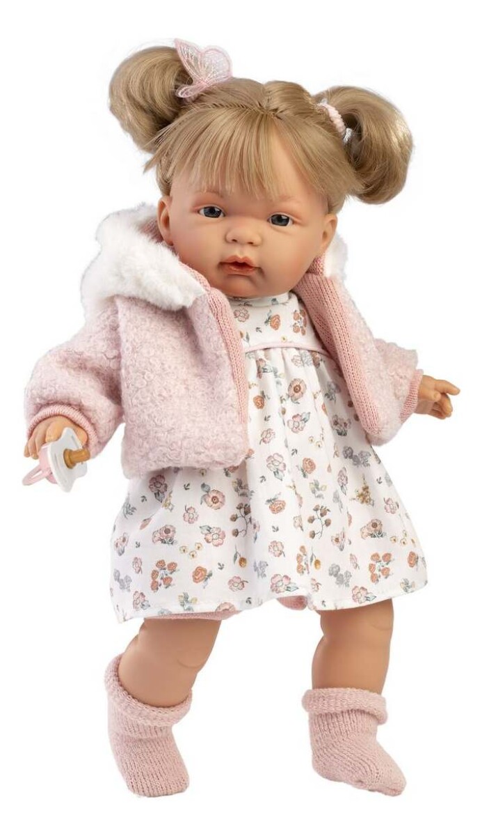 Muñeca Llorens Bebota Joelle 38cm con Chaqueta y Chupete Ax® - Diseño Joelle Chaqueta Rosa 