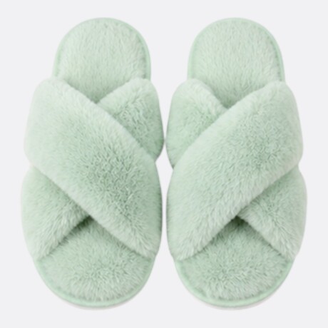 Pantufla Cruzada Varios Colores Verde