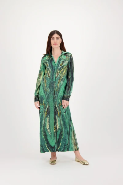 VESTIDO LARGO Verde