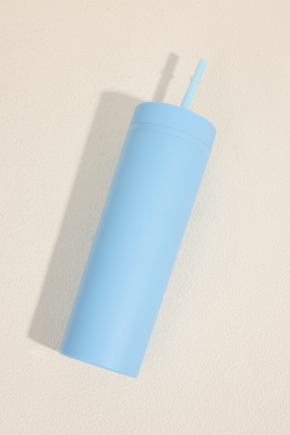 Vaso Con Tapa + Sorbito Beverly Alto Azul Indigo