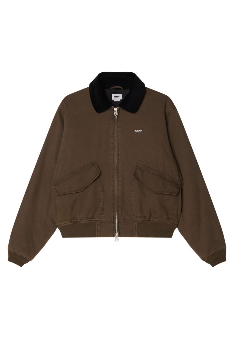 OBEY FADE WASH CWU JACKET Verde