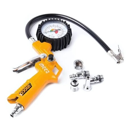 Inflador con manómetro Ingco para autos motos y bicicletas Inflador con manómetro Ingco para autos motos y bicicletas
