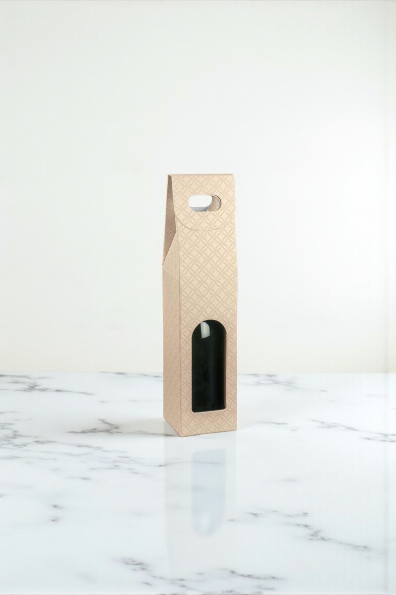 Caja c/ventana 1 botella 9x9x38,5 - 37541 - MATELASSE NUDO 